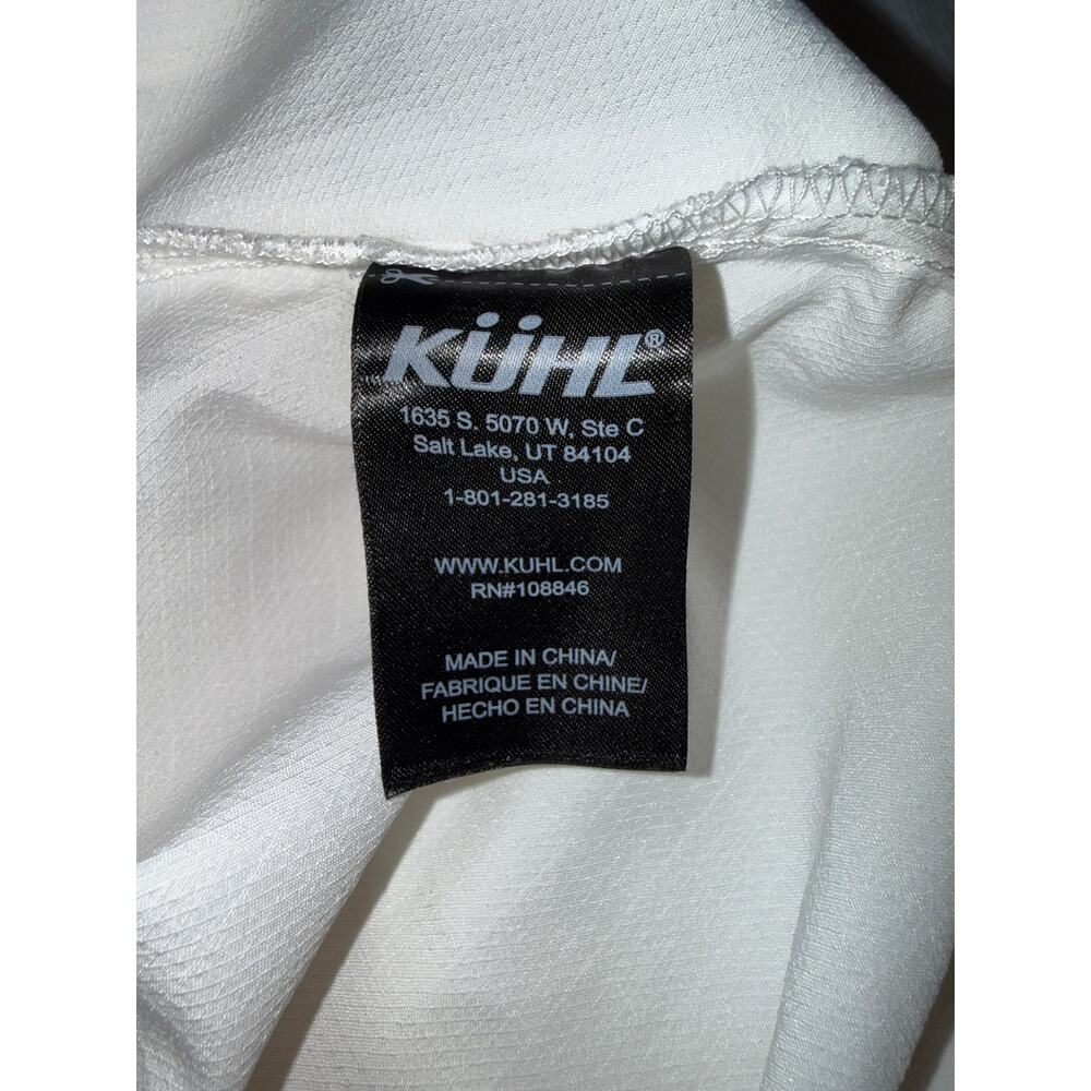 KÜHL Women’s Medium White Hooded Snap Front Lightweight Hiking Shirt - Picture 4 of 7